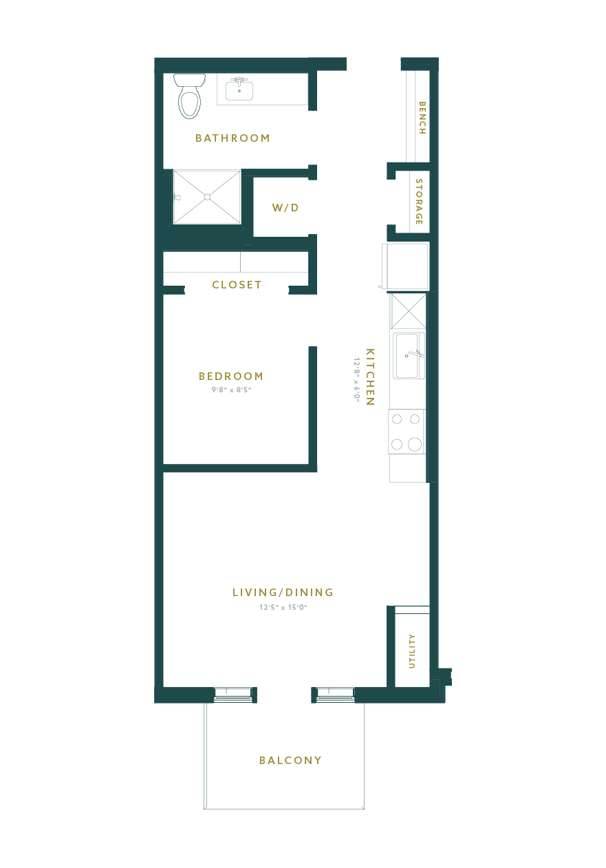 Available Floor Plans | Studio, One, Two-Bedroom Apartments